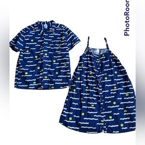Hanna Andersson Blue and Yellow Women's Dress Set